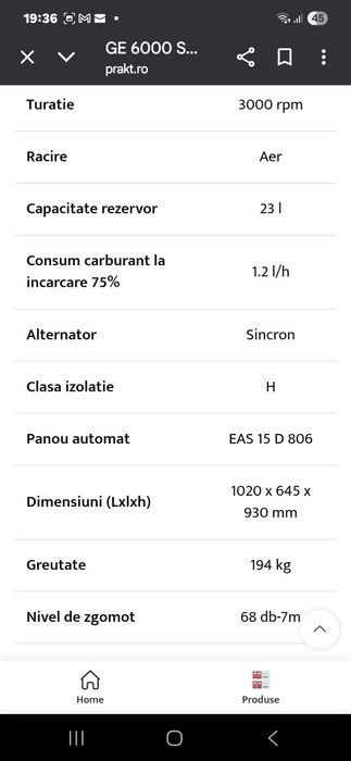 Generator curent Mosa diesel nou fabricat în Italia f