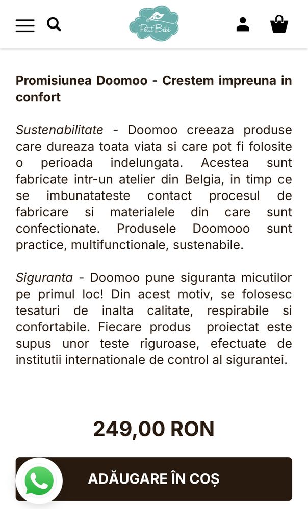 Perna mare de alaptat 3 in 1 de la Domo