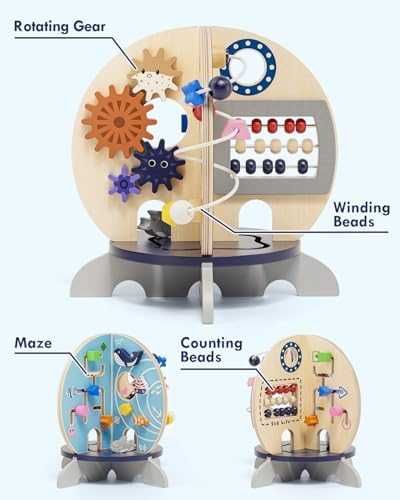 Нов Монтесори дървен куб играчка – забавление и учене за бебе 6-18 м.
