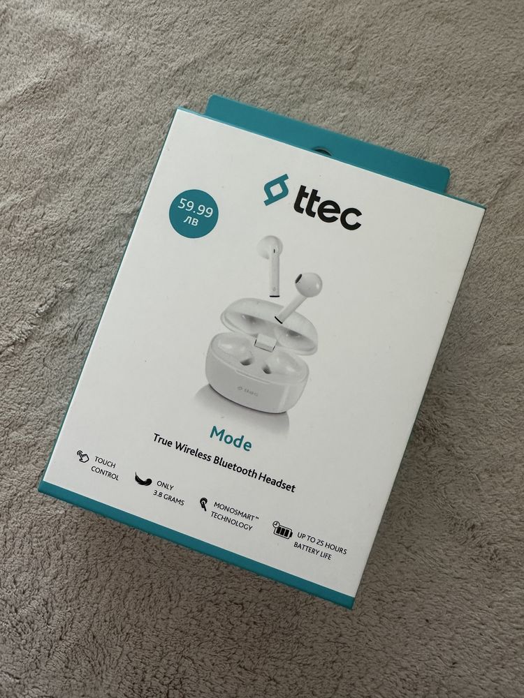 Безжични слушалки ttec Mode – чисто нови, запечатани