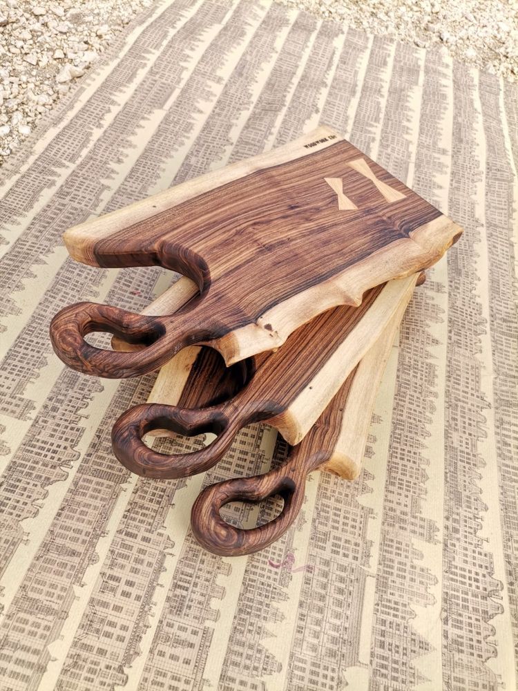 Tocatoare bucatarie, tocator lemn de nuc  platou decorativ, rustic