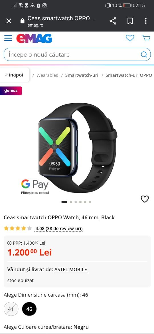 Oppo Watch 46mm bluetooth NFC