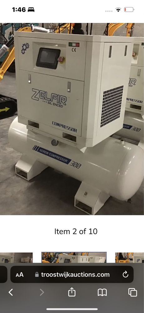 Винтов компресор 7,5 kw,10Hp-1,1 m3/min-300 л