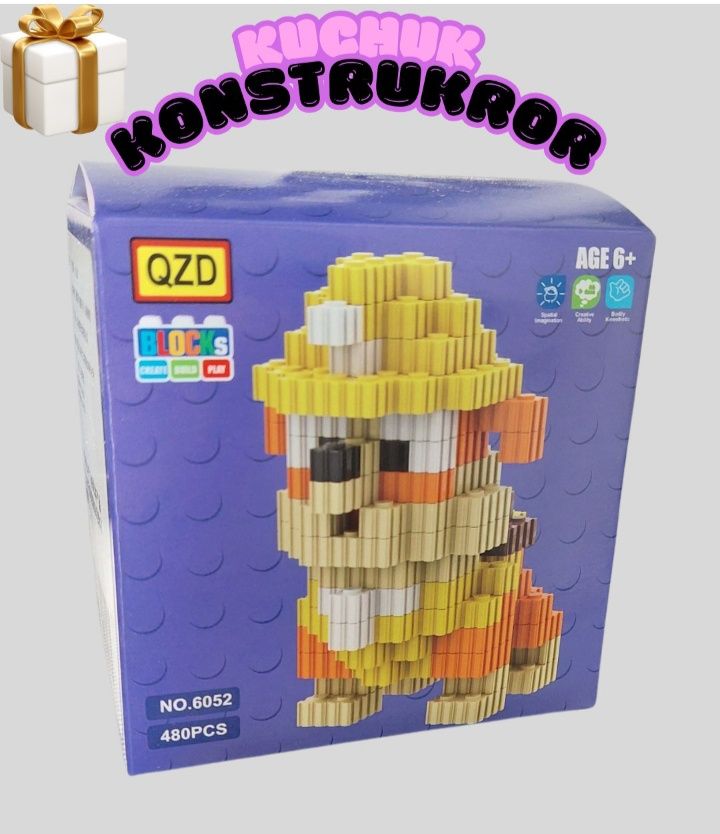 Mini block konstruksiyasi konstruktor-oyinchoq Lego 3d konstruktor