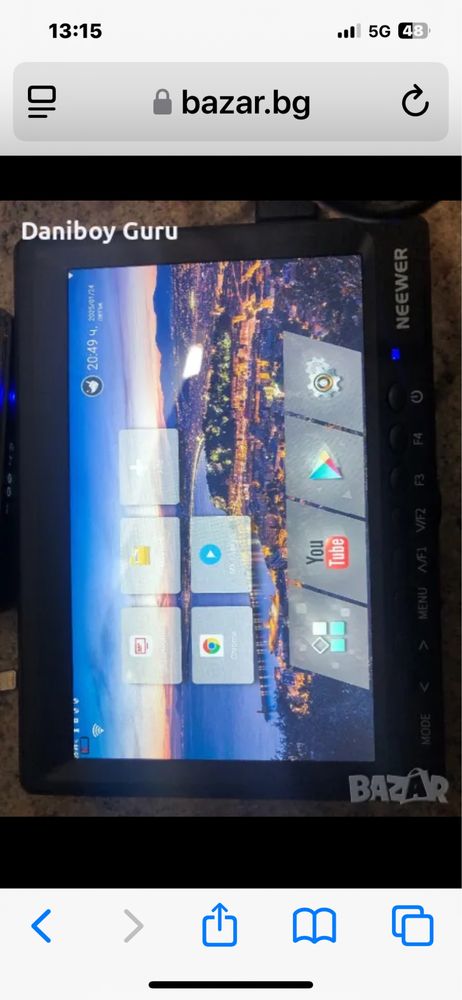 Neewer F100 7" полеви монитор HD  IPS  1280x800 1080p HDM I