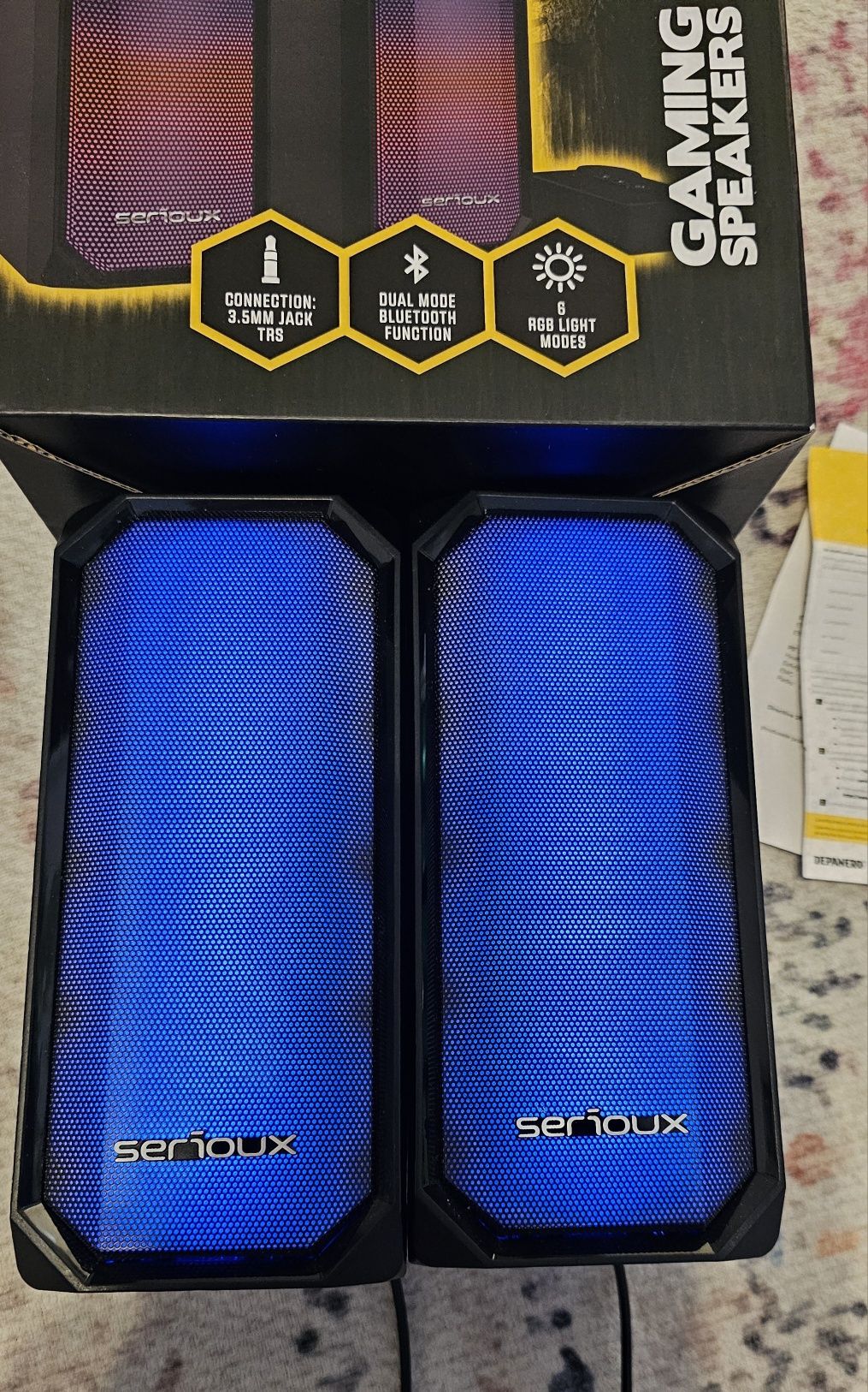 Boxe PC Bluetooth Serioux Kyro Gaming, iluminare LED, USB