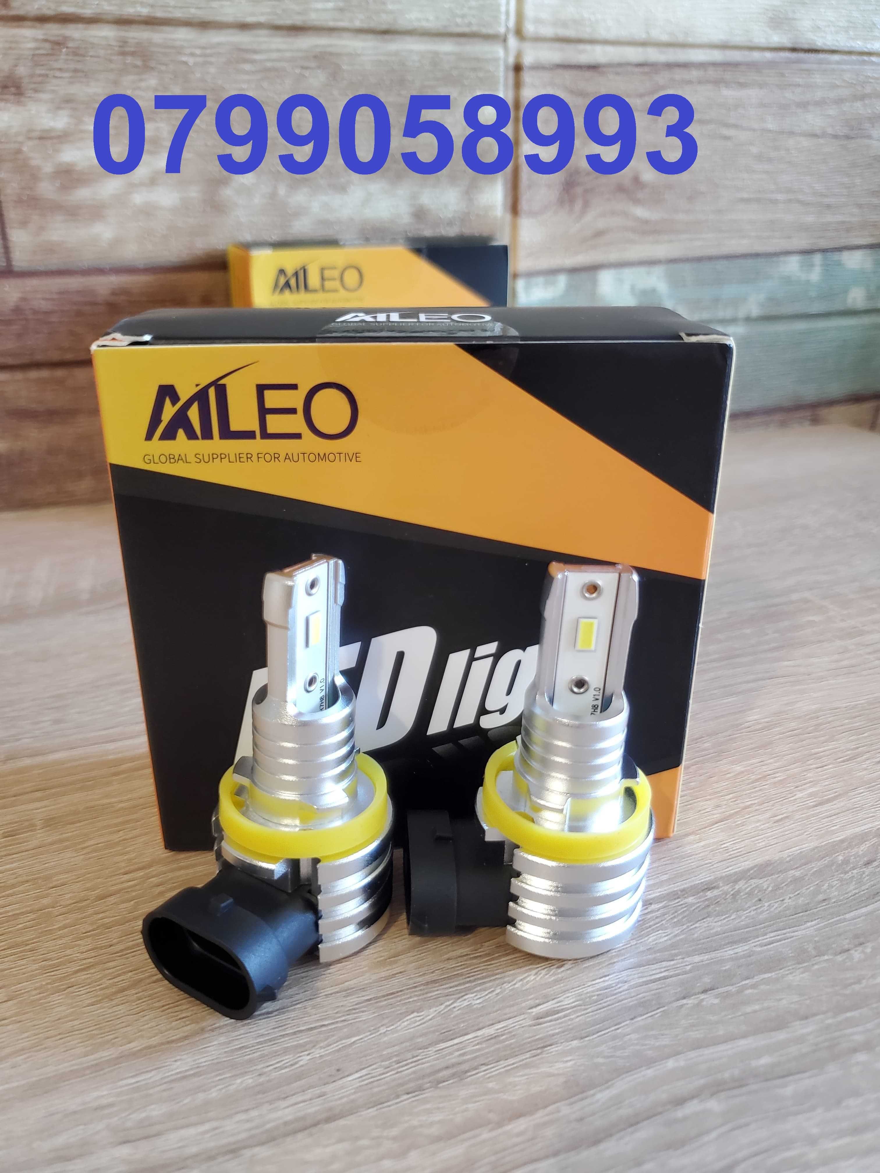 SET Becuri LED Auto Lumina Alba H4 H7 H8 H9 H11 9005 HB3 9006 HB4 9012