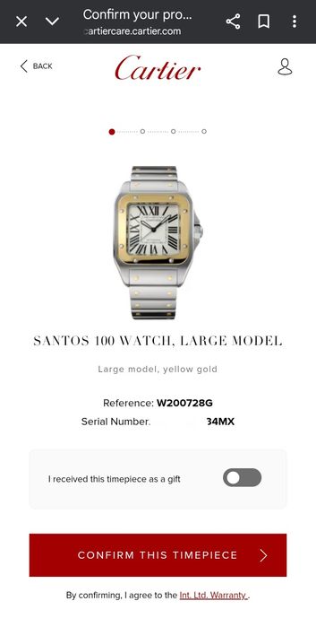 Cartier Santos 100 XL - Aur si otel
