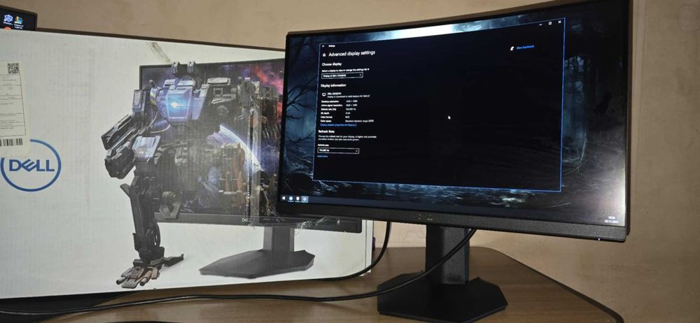 Monitor Gaming Curbat Dell VA 24" FHD 165Hz 1ms FreeSync S2422HG DP-HD