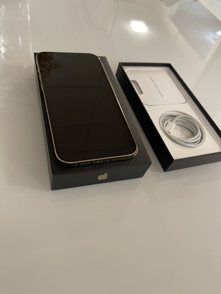 Iphone 12 pro max gold 256gb fullbox impecabil 75% baterie