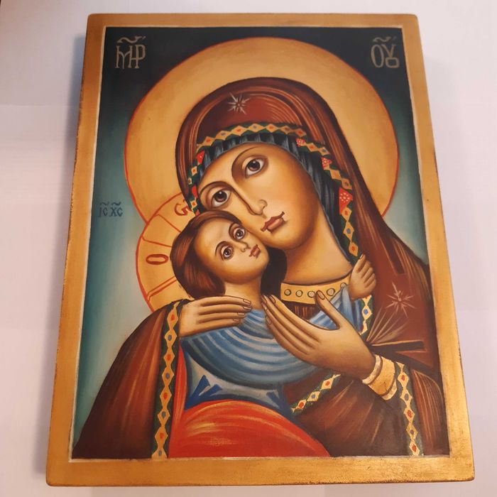 Икони - Св.Богородица и Младенеца, Св.Георги, Св.Мина...