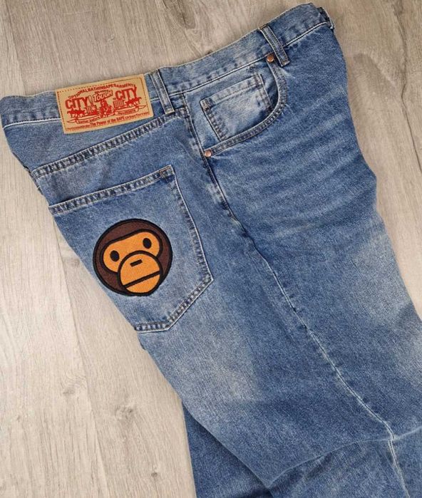 Японски редки дънки Int.bape x Sanrio L-XL