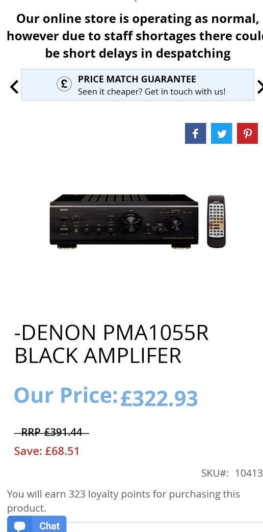 Amplificator High-end Denon 1055 r, boxe DALI 103
