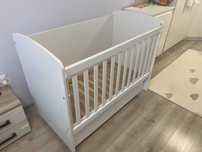 Детско креватче в бяло за матрак 60x120см