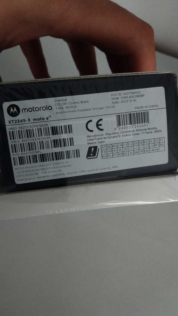 Motorola e13  ram 2gb 64gb