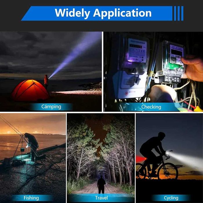 Чисто нови 2 не. Фенер daphomeu LED Super Bright, 500 000 лумена...