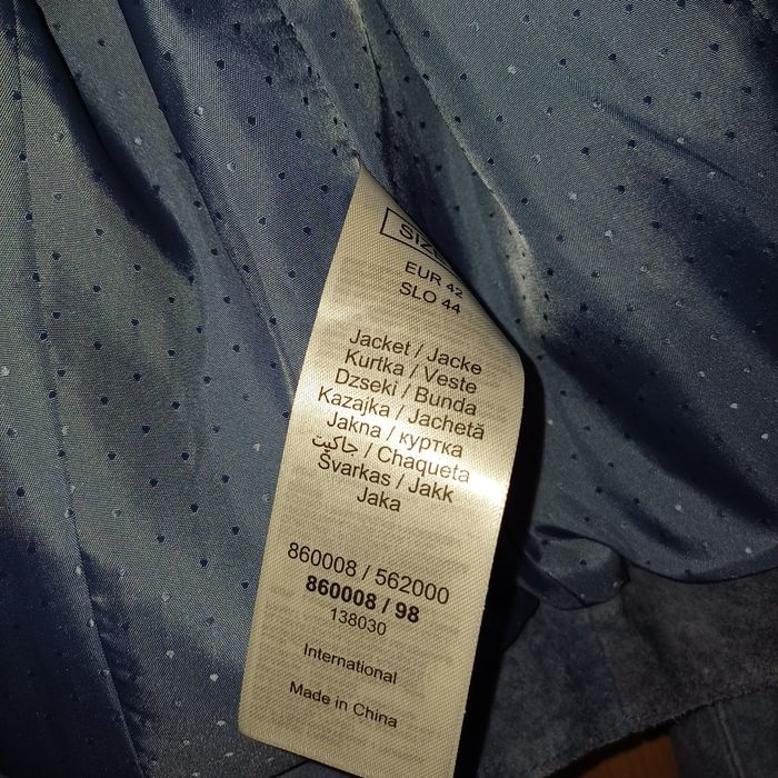 Orsay светло синьо яке от естествена кожа  Л