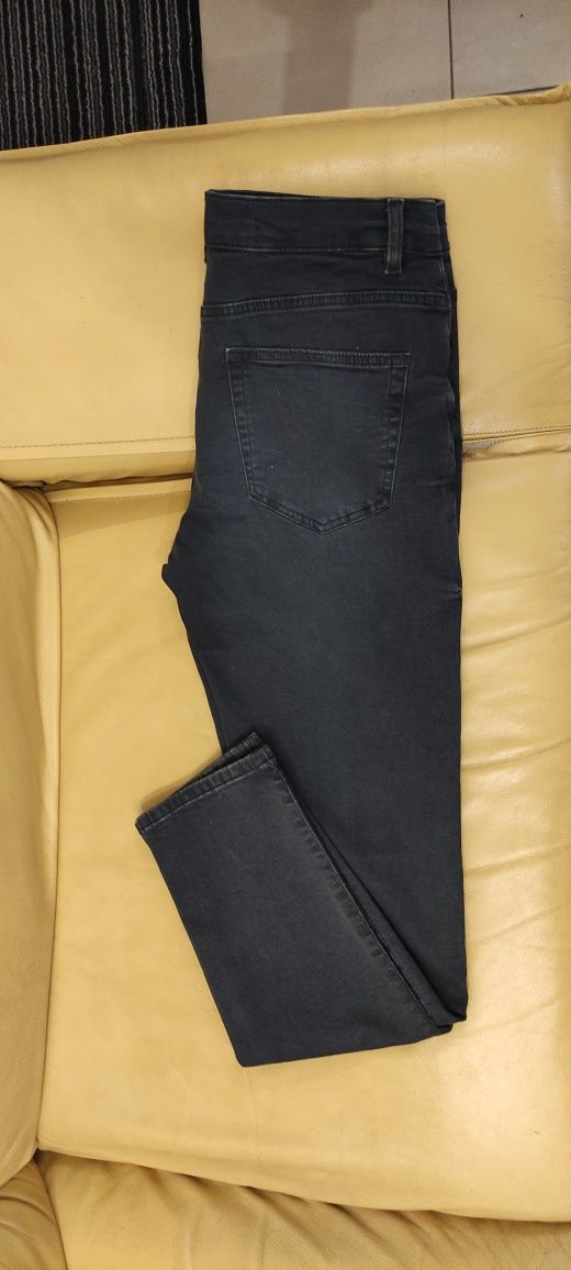 Jeans barbati Next, slim fit, gri inchis