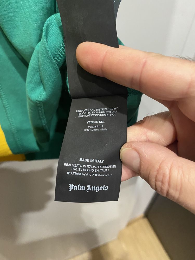 Тениска Palm Angels Broken Logo print Yellow/Green.НОВИ.100%оригинал.