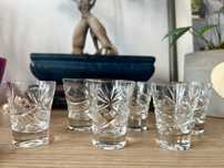Set 6 cristal vechi de colectie pentru tuica