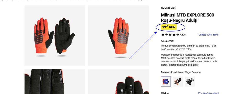 Mănuşi ciclism, Van Rysel,ROCKRIDER,SHIMANO,(Super Ofertă).