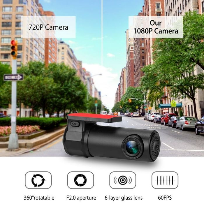 Мини камера автомобил учун HD 1080 p
(No rati
170° WiFi Dash Cam TeqH