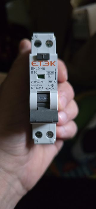 Diferential RCBO tip A curba B 30mA