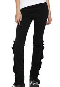 Pantaloni fashion dama PNK Casual cu detaliu lateral negru mar.34(noi)