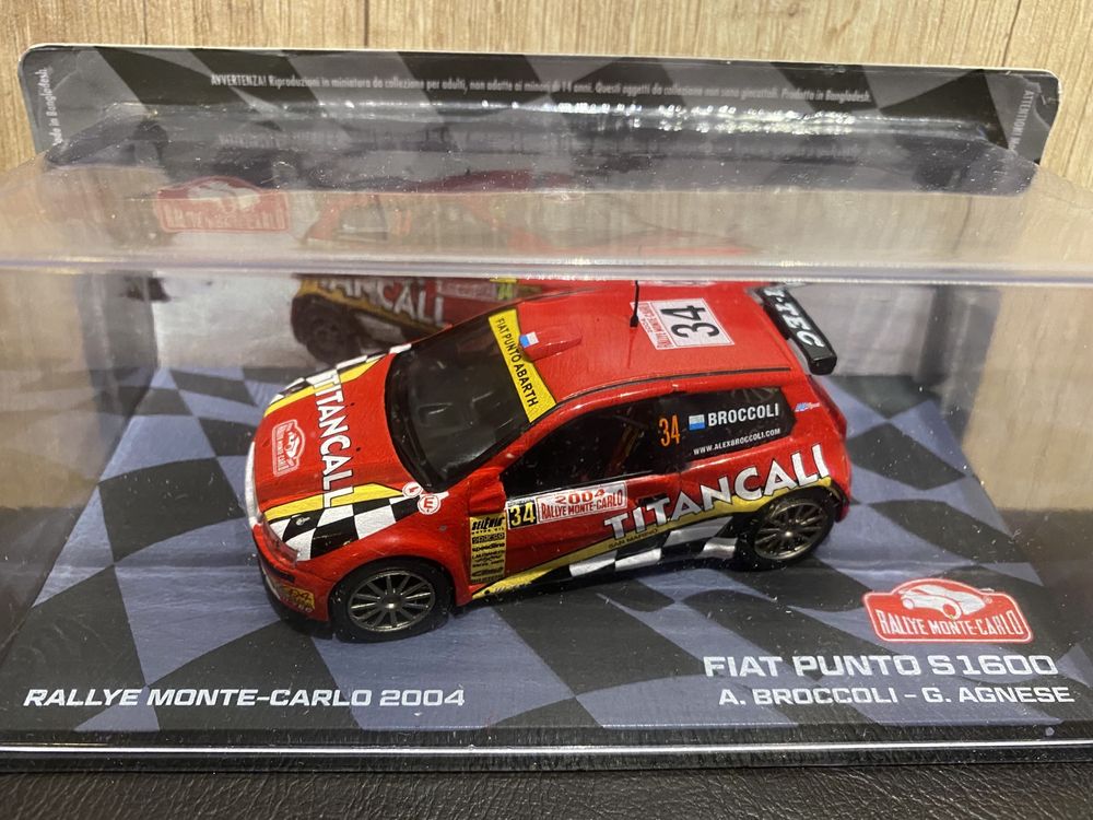 FIAT PUNTO S1600 machetă auto rally scara 1:43