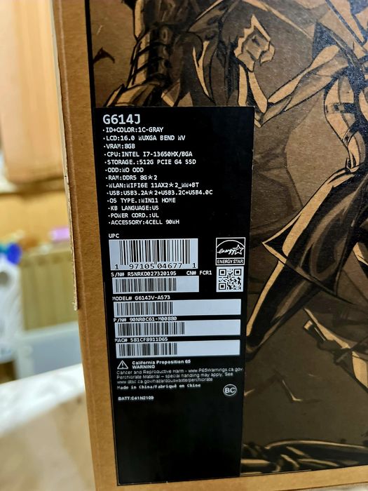 Asus Rog Strix G16 I7 13650HX/4060 140W/16GB DDR5/1TB NVME