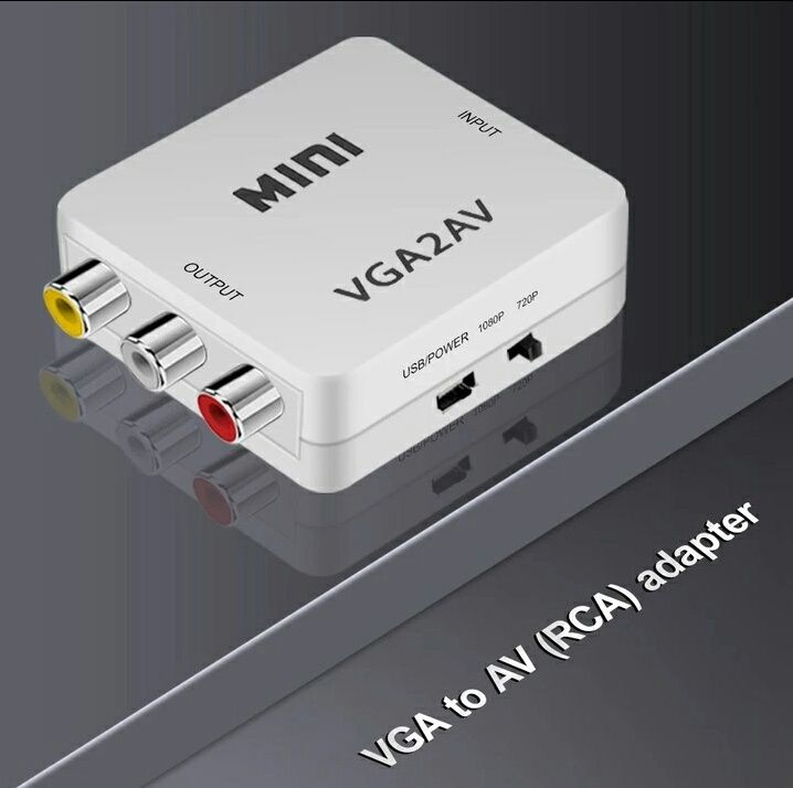Адаптер VGA2AV, переходник VGA на AV