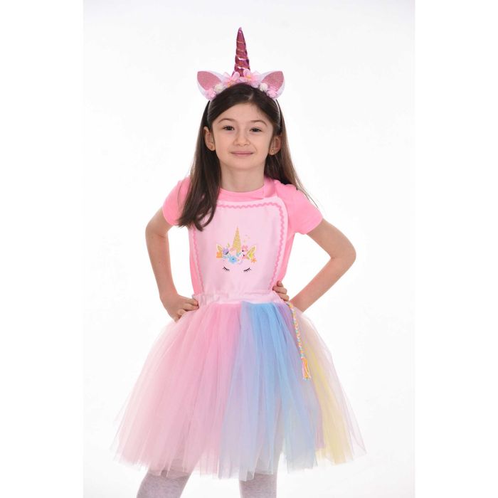 Rochita tip sort, printesa Unicorn, marime 6-8 ani