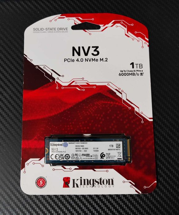 Lot de 5 x SSD Kingston NV3 1TB Taiwan 6000Mbs