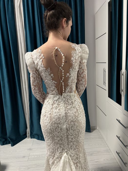 Rochie mireasa Sirena+ voal cu dantela