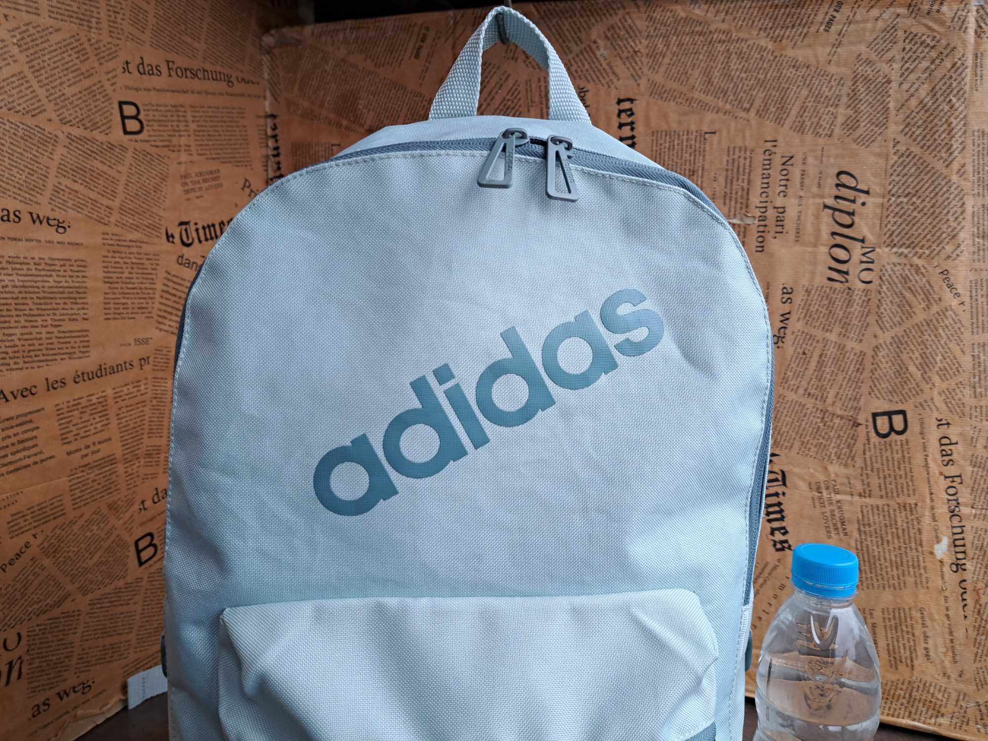 раница Adidas-светло синя,текстилна чанта,адидас