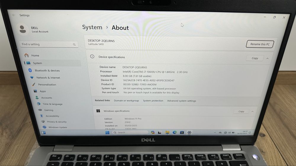 Лаптоп Dell Latitude 5410 14” Intel i7-10610u 16GB RAM 256GB SSD