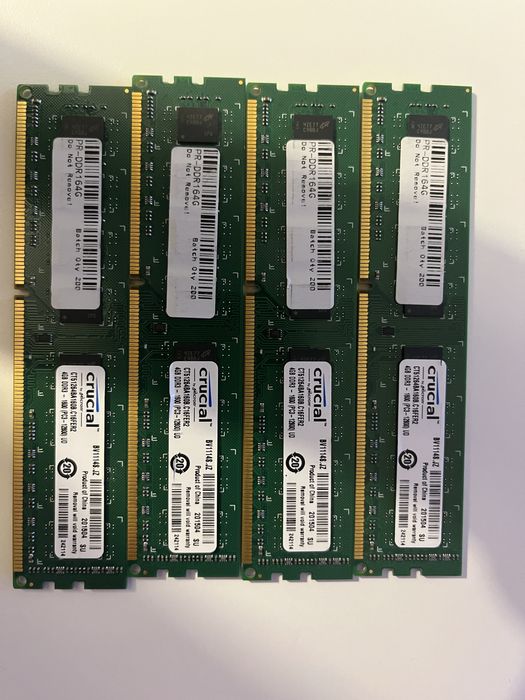 Vand 4 Placute RAM 16GB 2666 DDR3