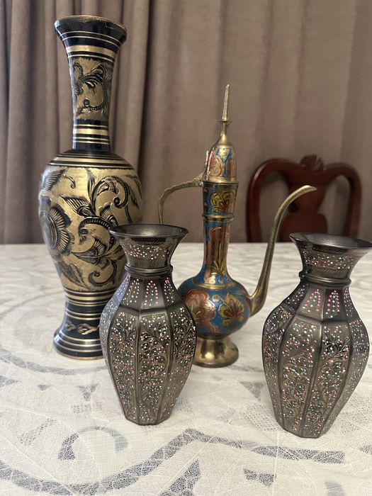 Вазы латунь Индия Клуазоне