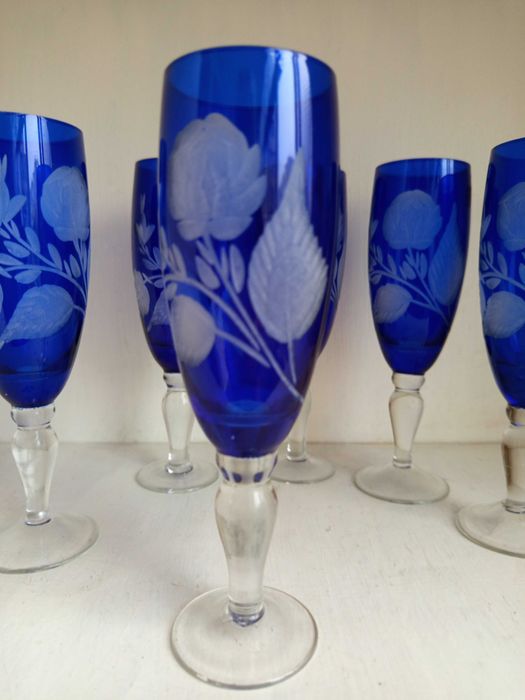 Кристални чаши Бохемия високи, колекционерски