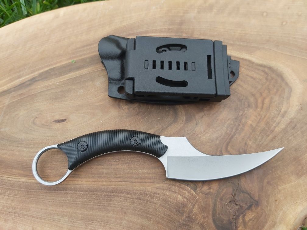 Нож за оцеляване на открито EDC, фултанг D2 с кания Kydex