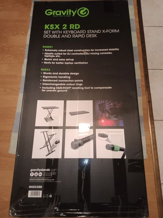 Gravity ksx 2 rd masa dj stativ keyboard desk portabil nou
