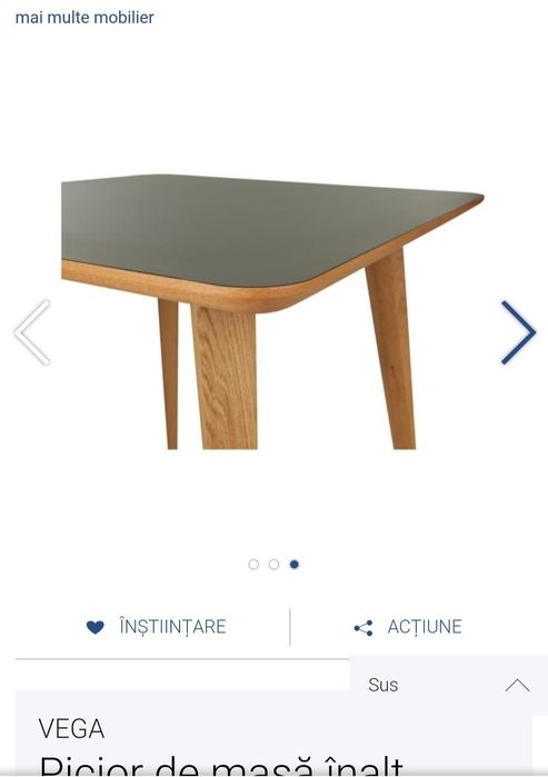 Set 4 Picioare lemn masiv stejar