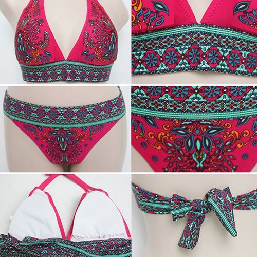 Lenejerie dama - costum baie din 2 piese cu model