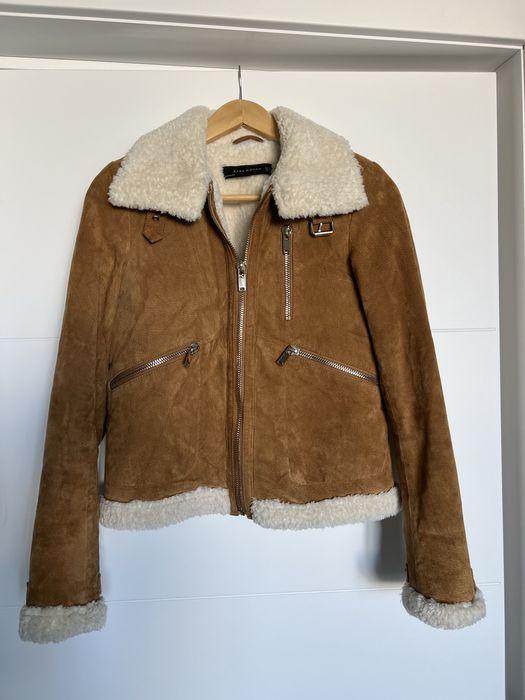 Jacheta Zara din piele de porc XS
