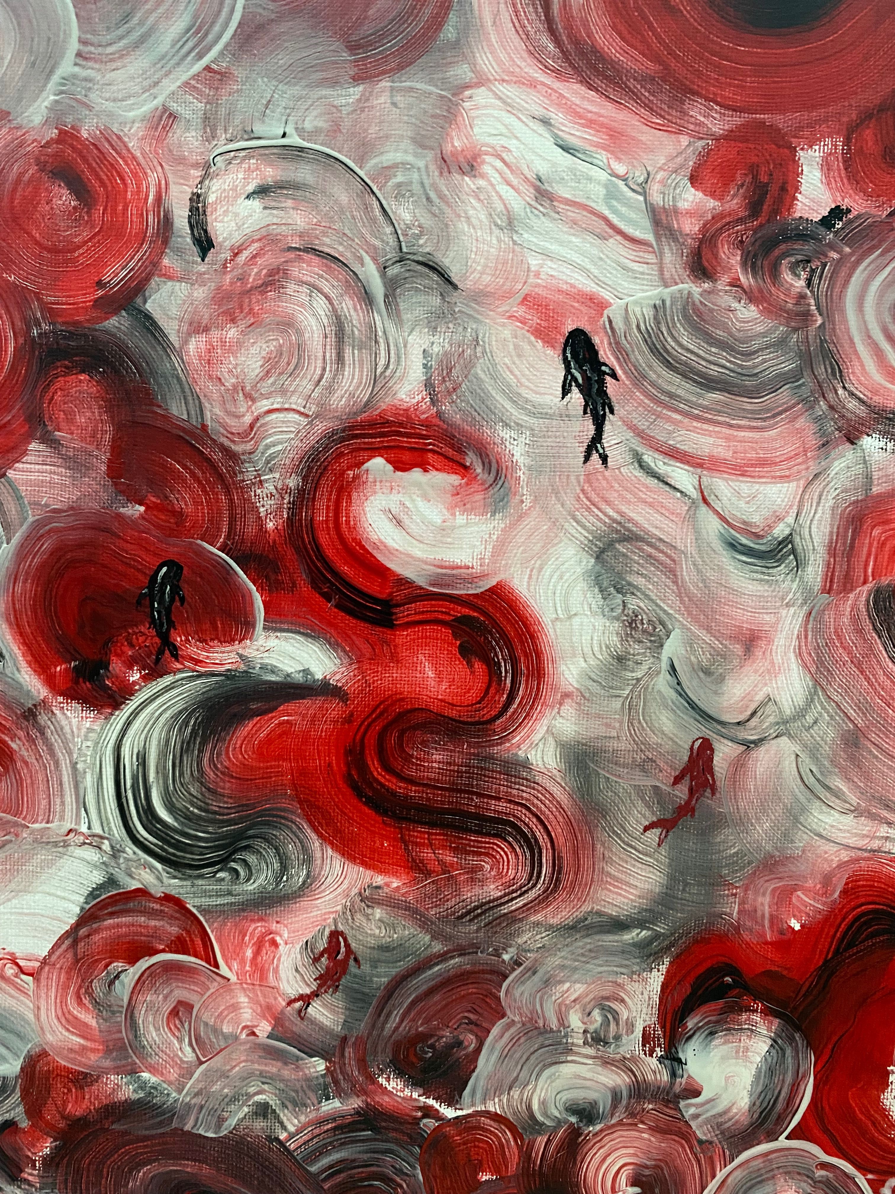 Абстрактна koi fish картина