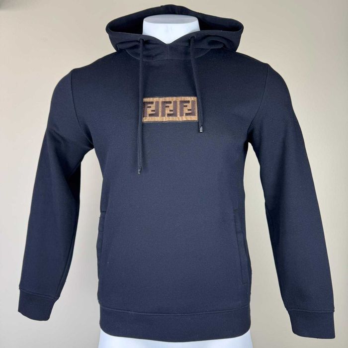 Fendi Embroidered Logo Wool Hoodie