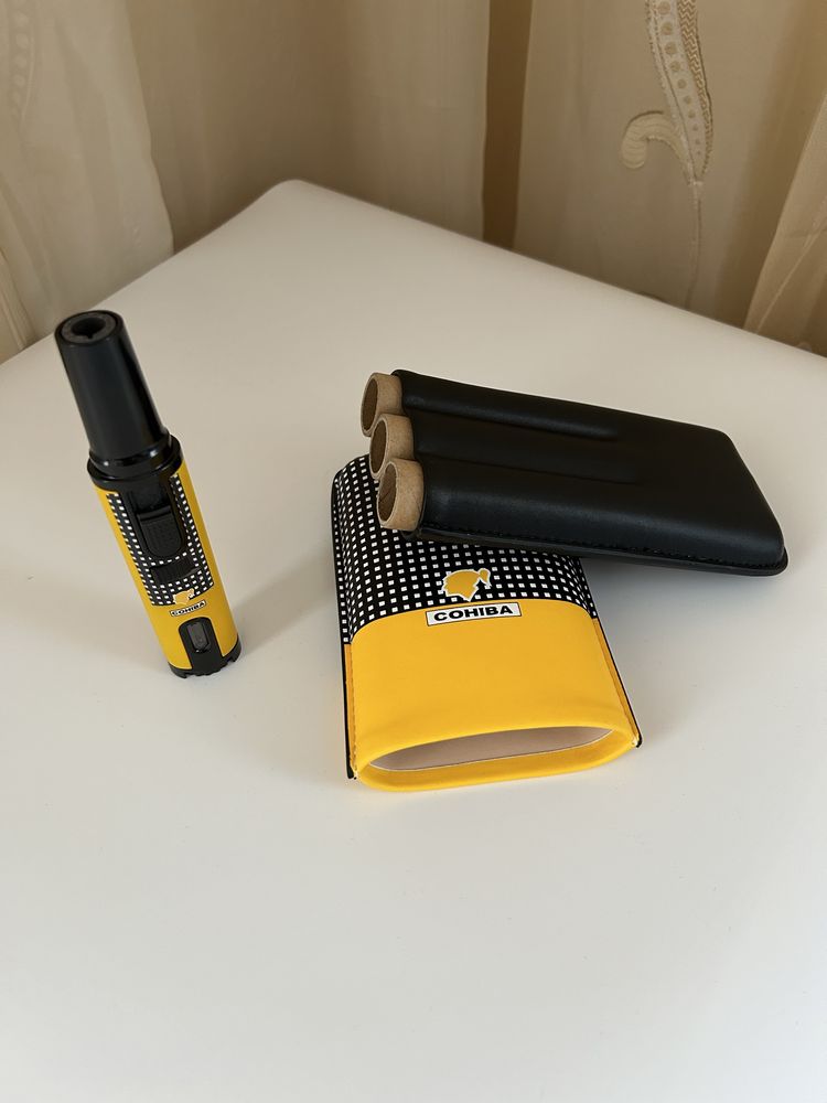 Cohiba Сет – Кожен Калъф и Метална Запалка