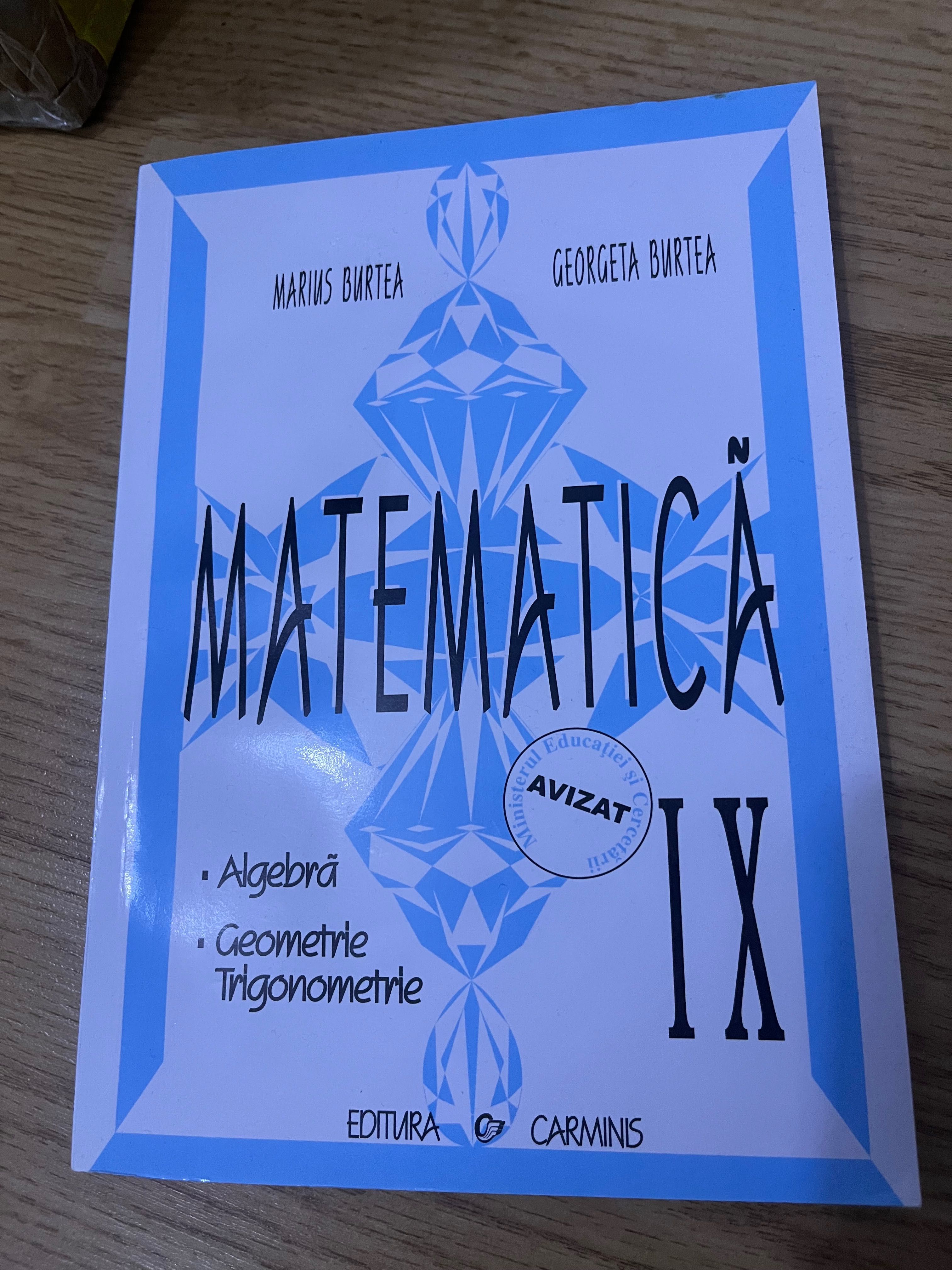 Culegere matematică cls. a IX a, editura Carminis