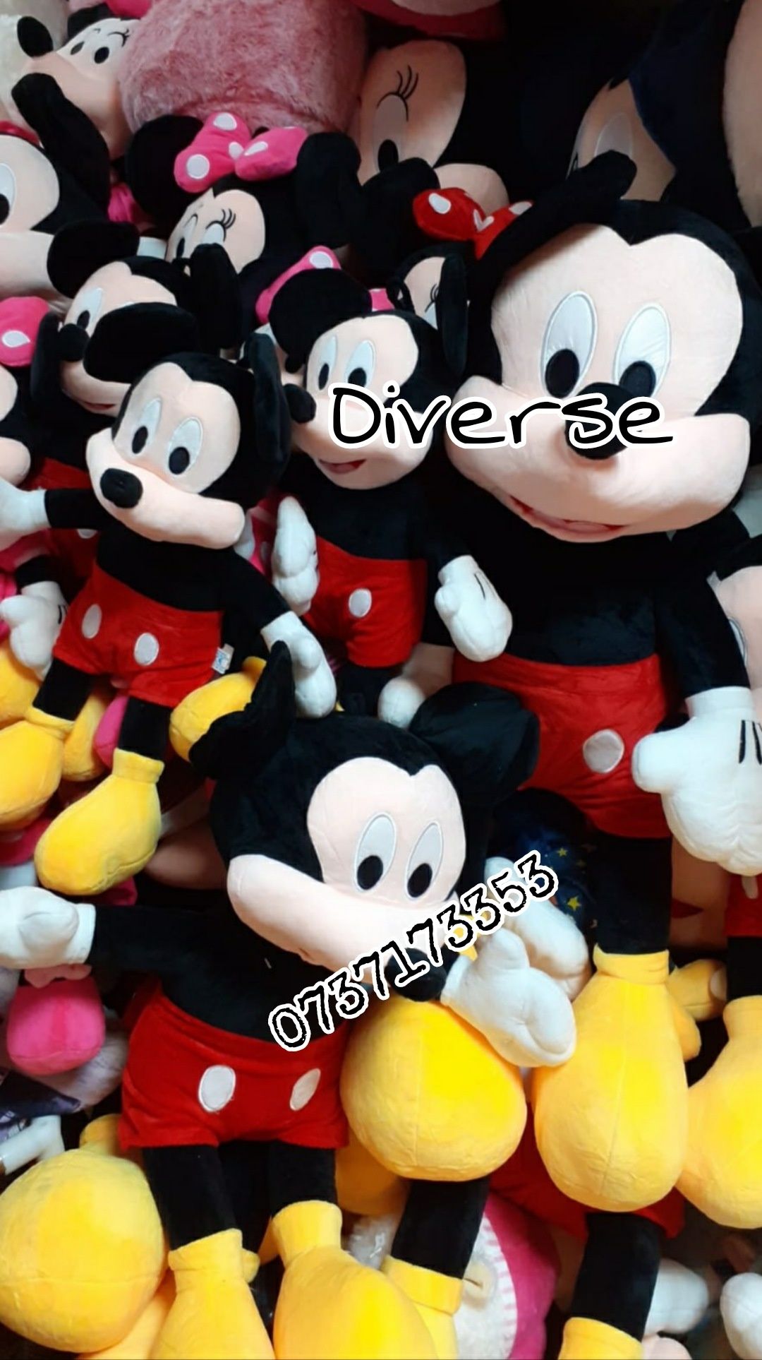 Minnie si Micky Mouse jucarie din plus mascota calitate culori vii XXL