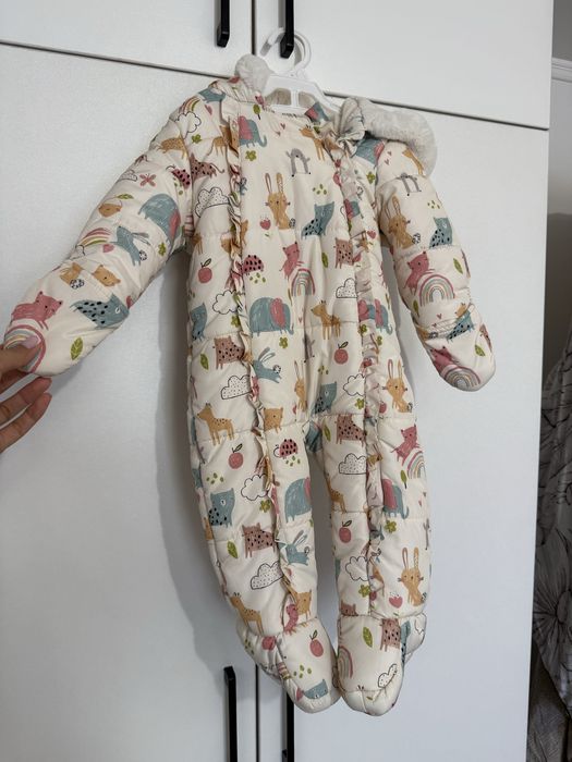 Детский теплый комбинезон 9-12 месяцев